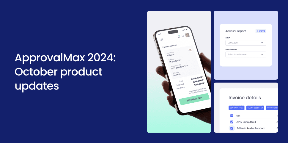 Insights from the October 2024 ApprovalMax Product webinar logo