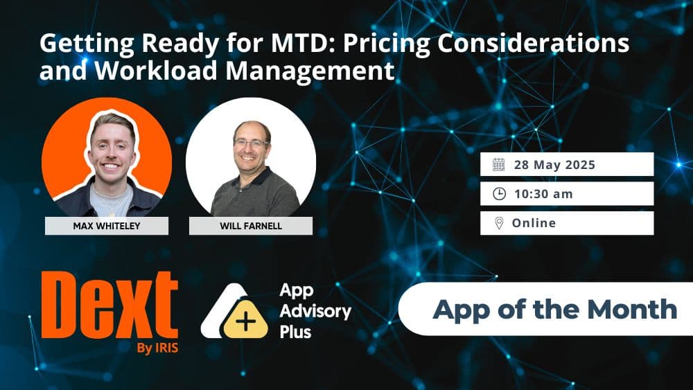 App of the Month - Getting Ready for MTD: Pricing Considerations & Workload Management logo