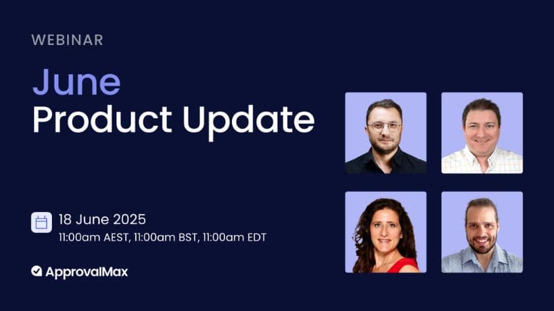 ApprovalMax - June Product Update 2025 logo