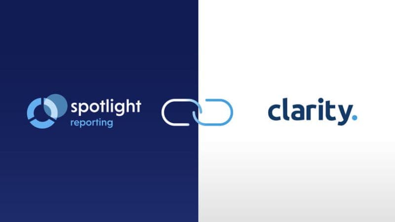 Spotlight Reporting has partnered with Clarity® HQ logo