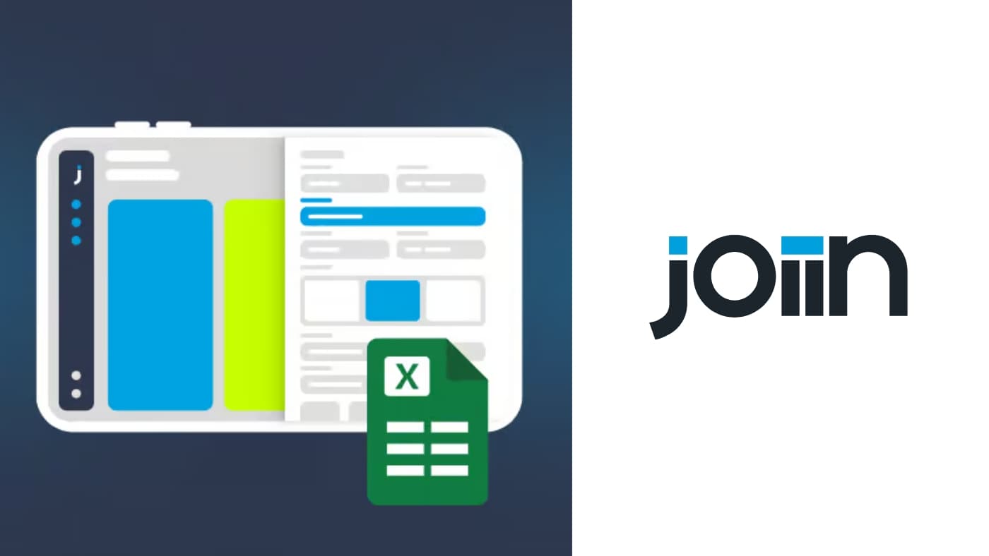 Add live data to Excel with the Joiin Add-in image