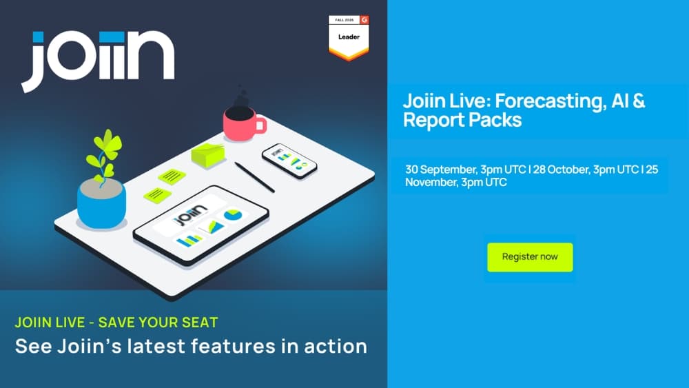 Joiin Live: Forecasting, AI & Report Packs image