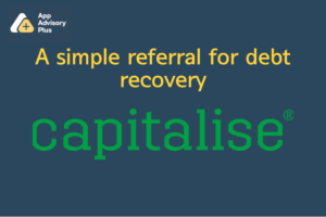 A simple referral for debt recovery logo