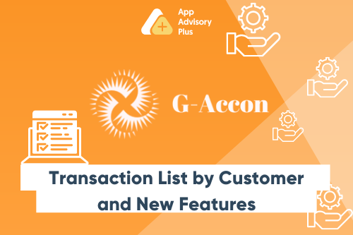 G-Accon – Transaction List by Customer and New Features logo