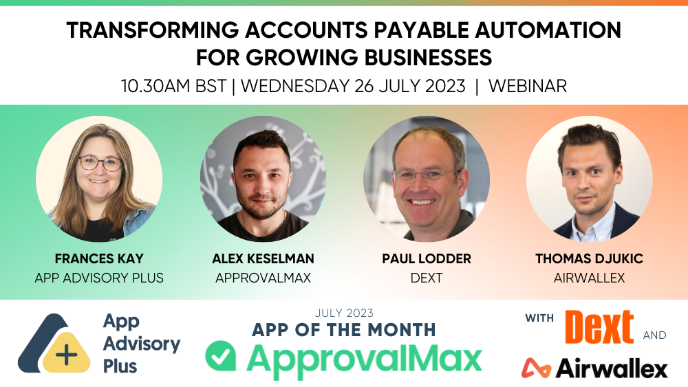 Transforming accounts payable automation for growing businesses: App of the Month with ApprovalMax logo