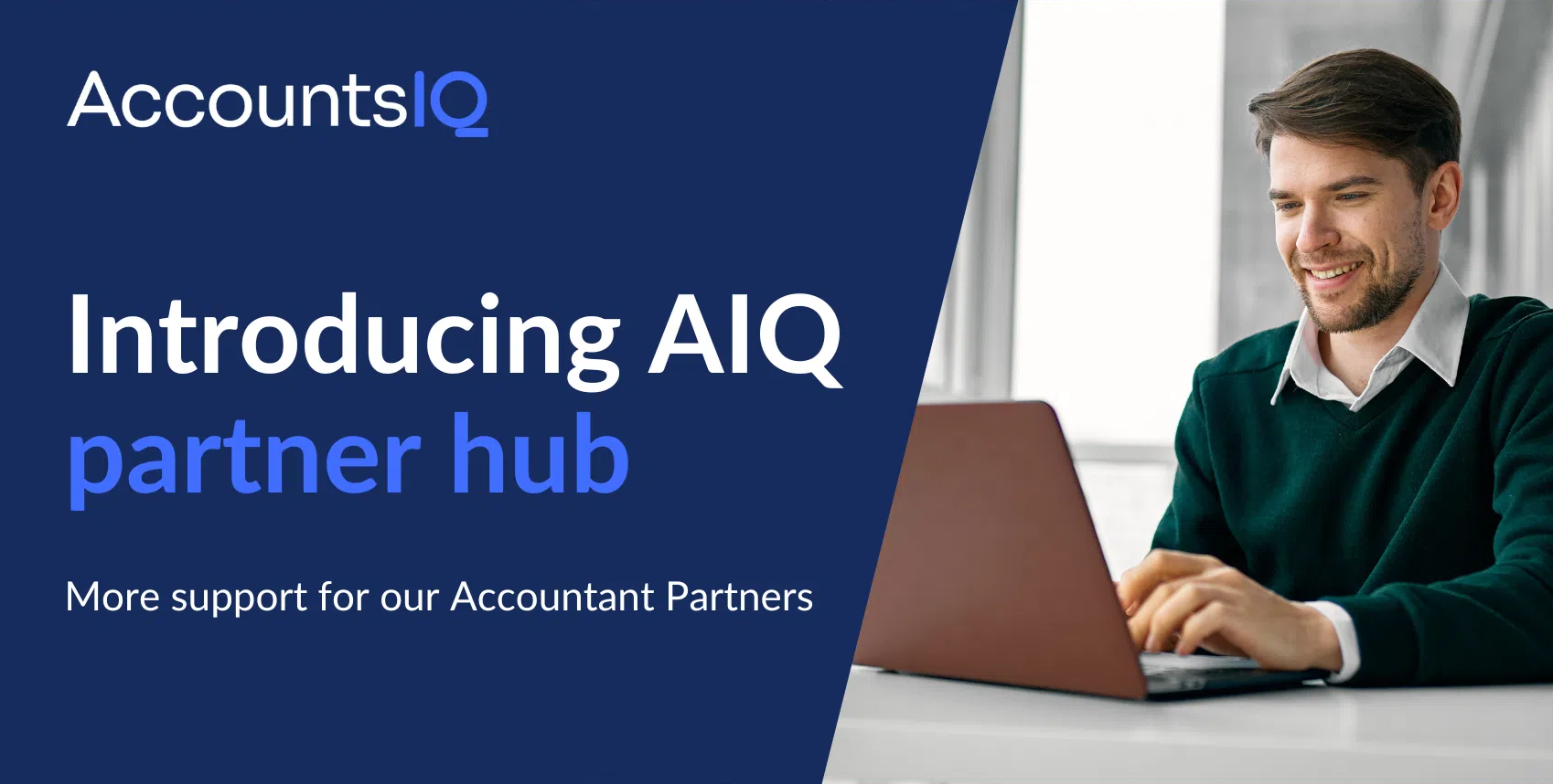 New: Partner Hub for Accountants from AccountsIQ logo