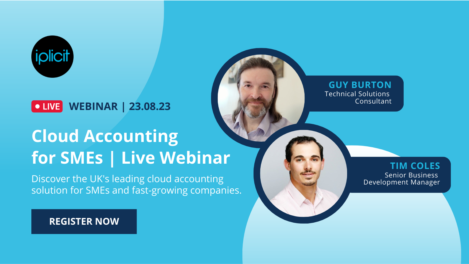 Cloud Accounting for SMEs – 23rd August at 11am webinar from iplicit logo