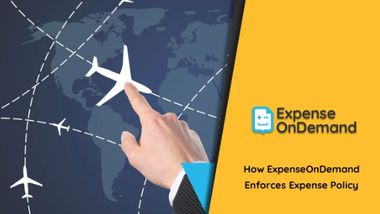 Business travel expenses by ExpenseOnDemand logo