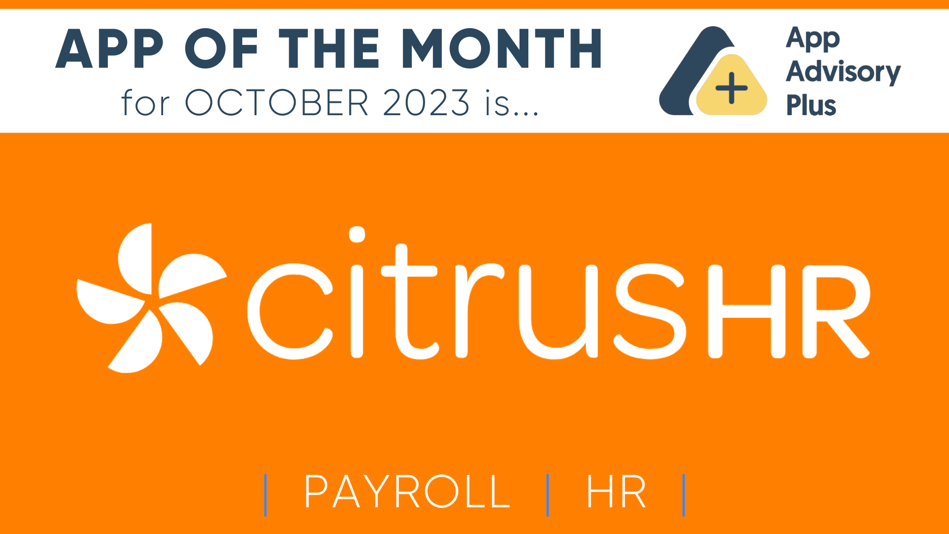 Superpower your payroll bureau with integrated HR services with App of the Month citrus HR logo