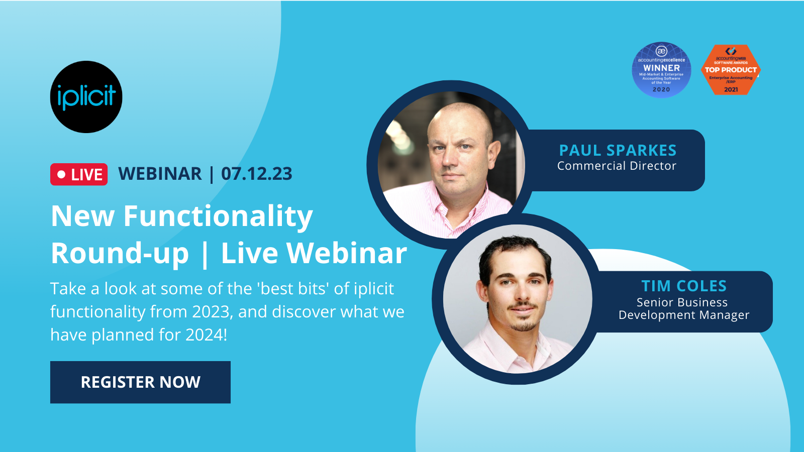 New Functionality Round-up webinar with iplicit: logo