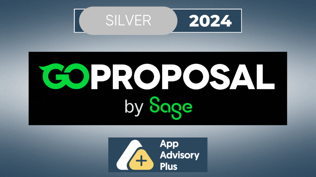 GoProposal go Silver with App Advisory Plus logo