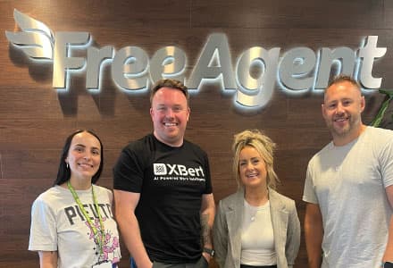 XBert and FreeAgent Announces AI Driven Integration logo