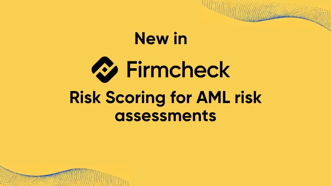 New in Firmcheck: Risk Scoring for AML risk assessments logo